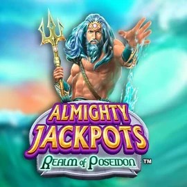 Official Jackpots logo: Almighty Jackpots – Realm of Poseidon by Novomatic at Playfina Casino