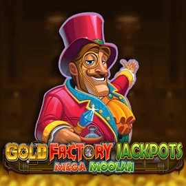 Try Gold Factory Jackpots Mega Moolah slot by Aurum Signature Studios on playfinaa.net – logo image
