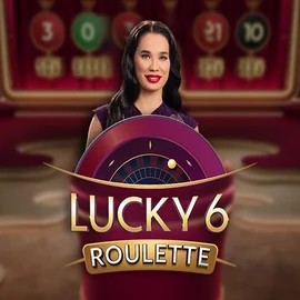 Lucky 6 Roulette slot logo by Pragmatic Play at Playfina Casino