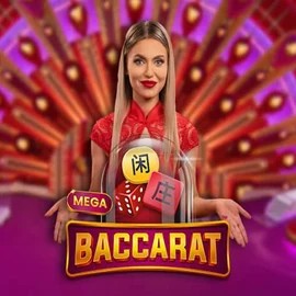 Mega Baccarat logo – Live Casino by Pragmatic Play at Playfina Casino