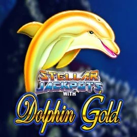 Dolphin Gold with Stellar Jackpots logo by Lightning Box Game at Playfina Casino
